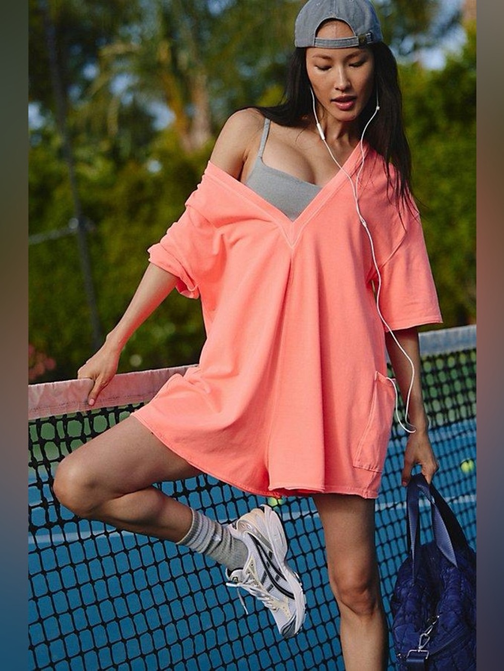 FP Movement| ‘Hot Shot Tee’ Relaxed Romper (Hibiscus)